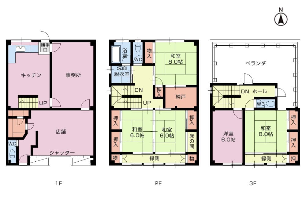 沼津市の賃貸アパートマンション 木村不動産・沼津市市場町　店舗付中古住宅　店舗＋5DK